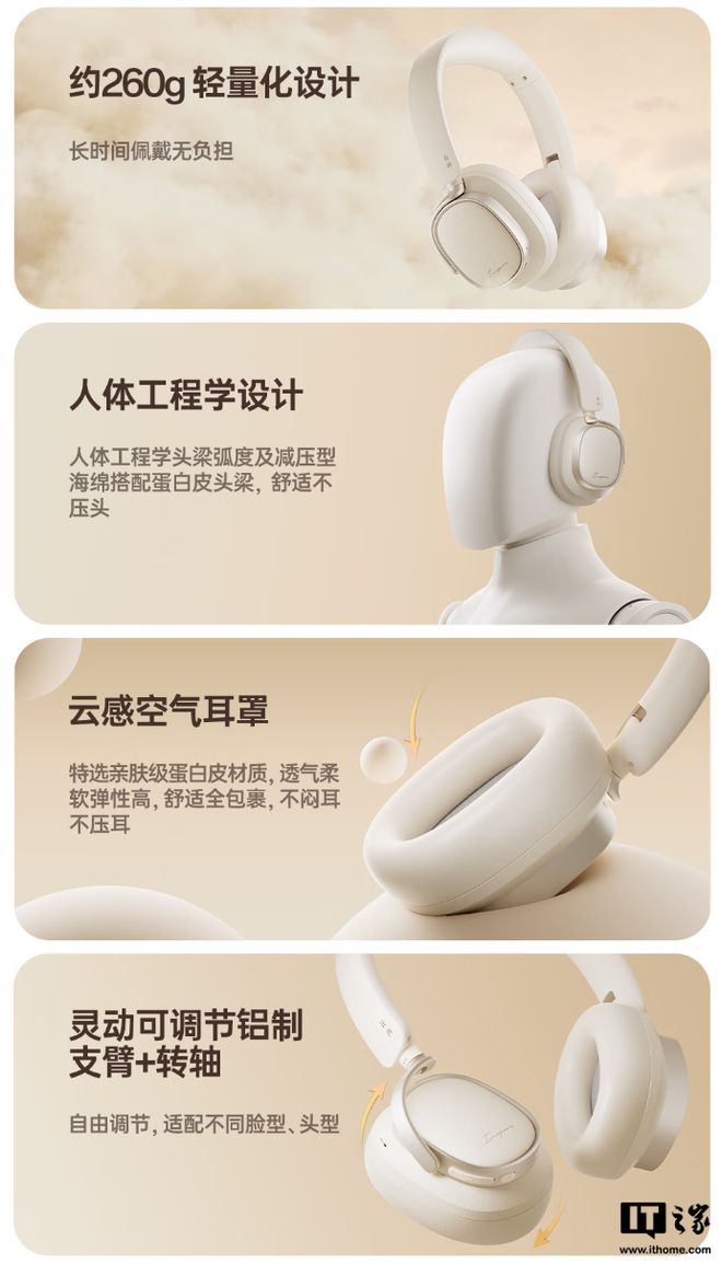 e 头戴式主动降噪蓝牙耳机发布509 元EVO视讯漫步者花再 Evo Spac(图2)